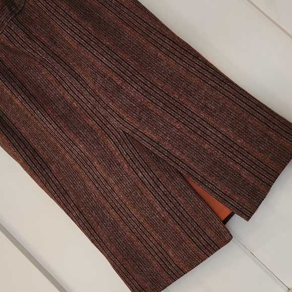 Wool pencil skirt with leather design size 2 - Picture 4 of 5